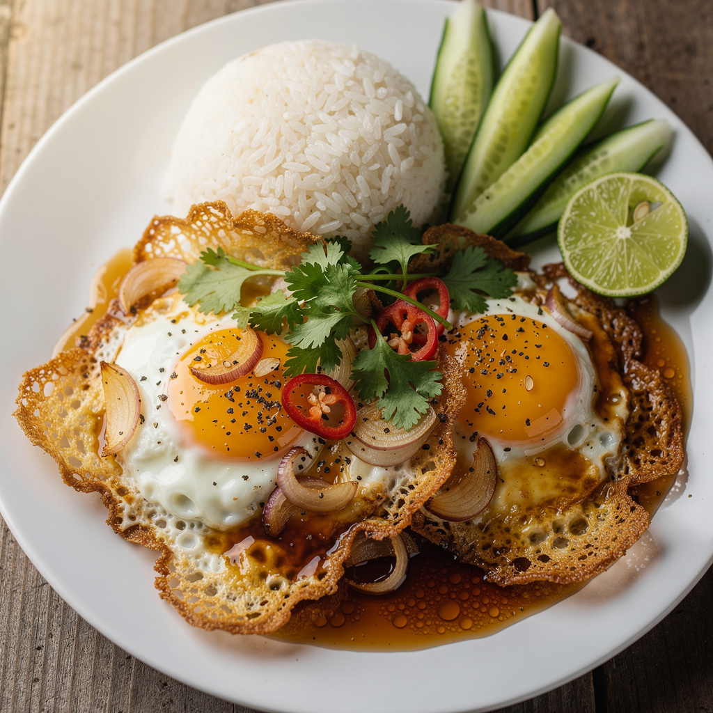 Trung Chien Nuoc Mam — Crispy Vietnamese Fried Eggs with Fish Sauce and Herbs
