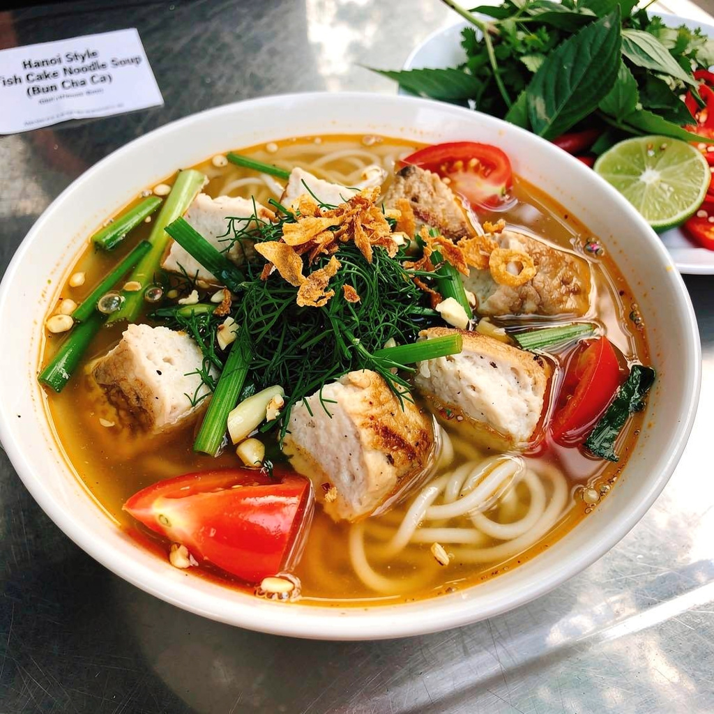 Hanoi-Style Fish Cake Noodle Soup (Bun Cha Ca)