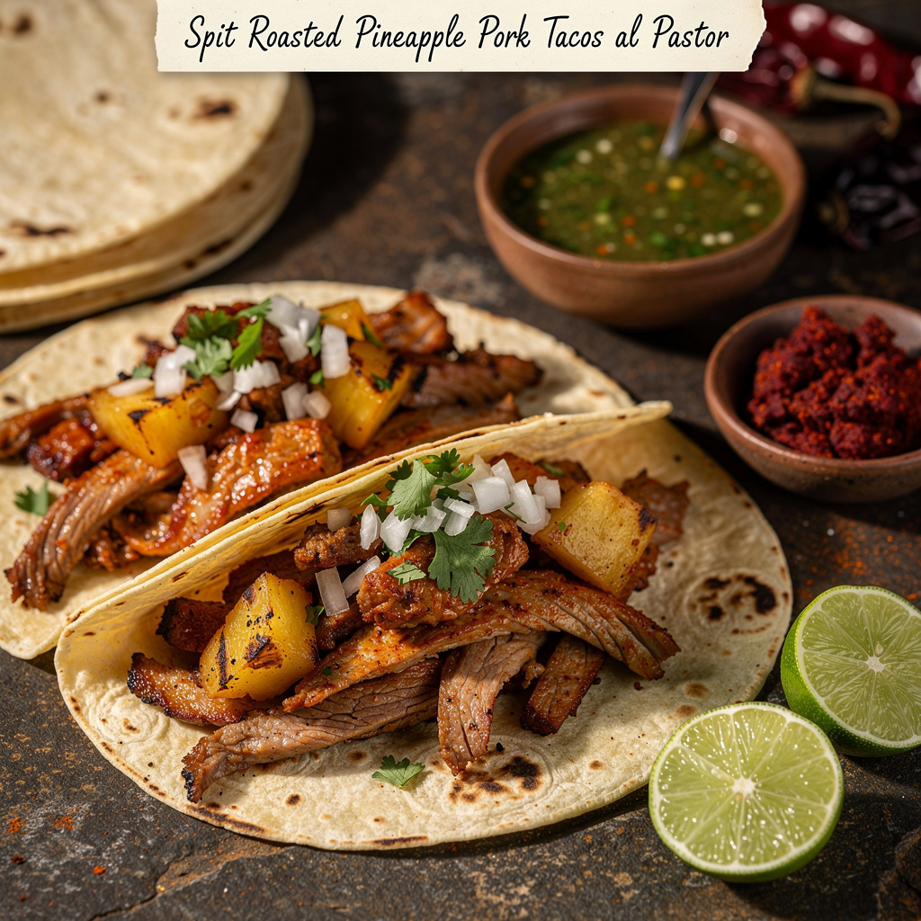Spit-Roasted Pineapple Pork Tacos al Pastor