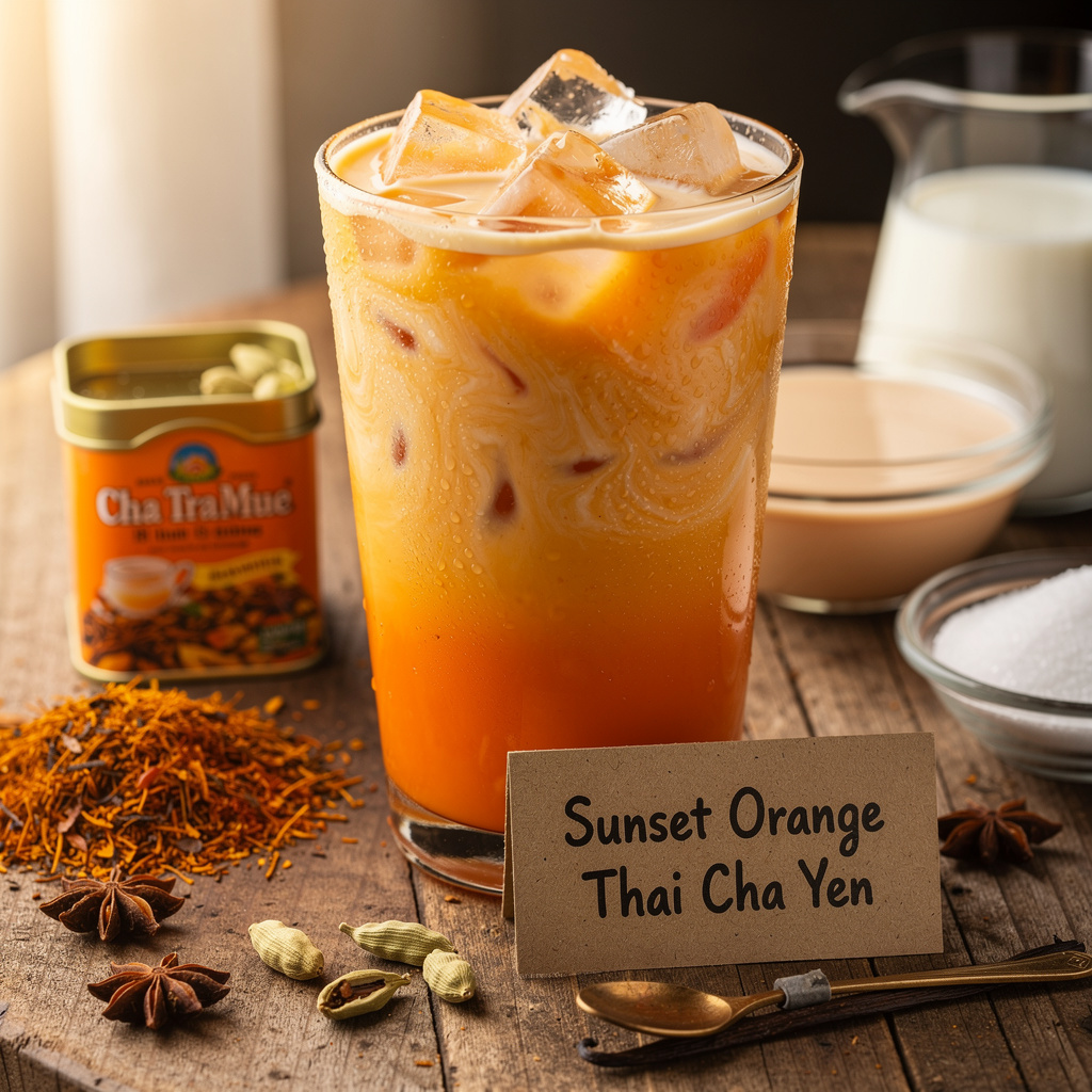 Sunset Orange Thai Cha Yen