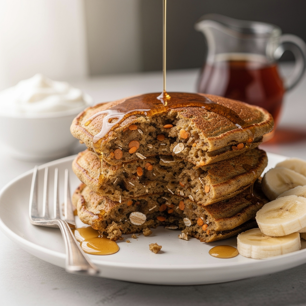 Banana Oatmeal Pancakes with Lentils