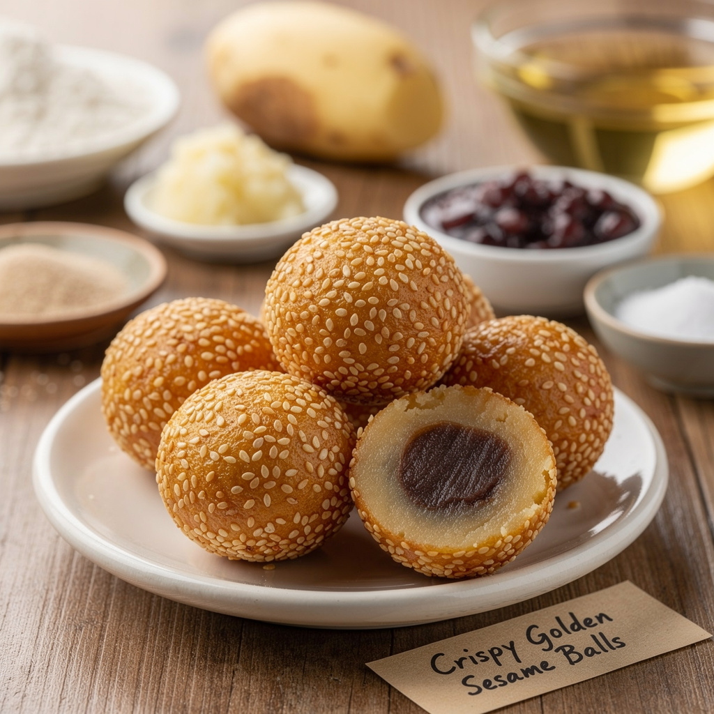Crispy Golden Sesame Balls