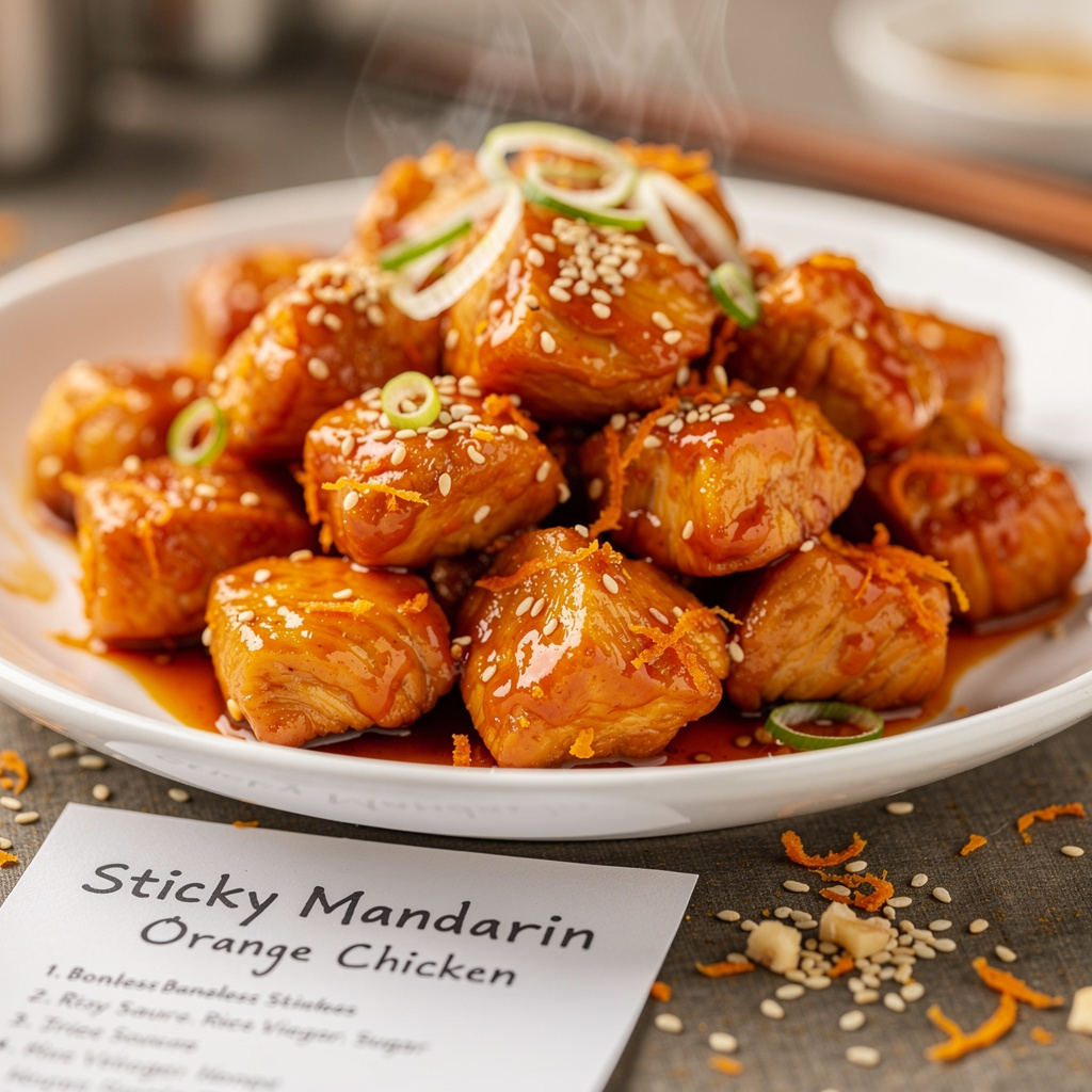 Sticky Mandarin Orange Chicken