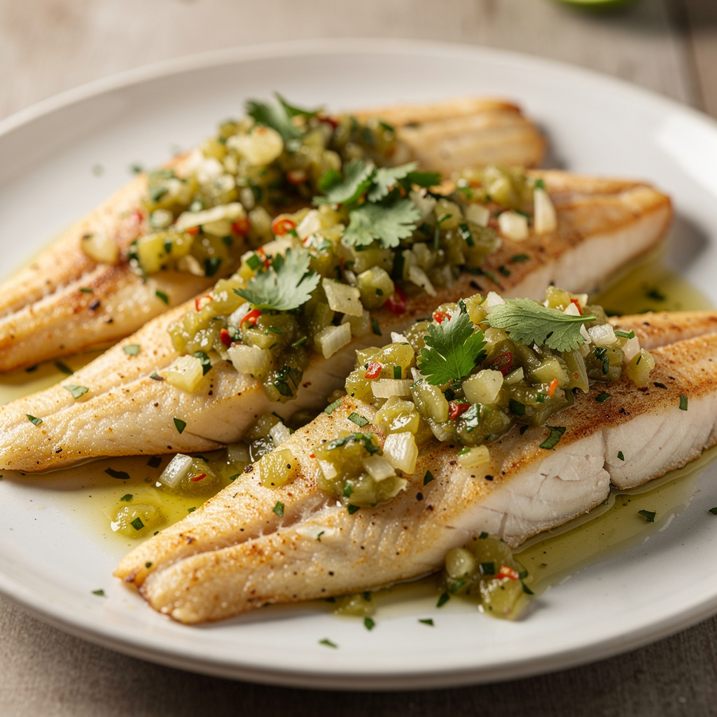 Pan Roasted Tilapia with Tomatillo Salsa