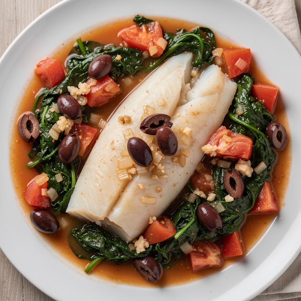 Fish with Spinach