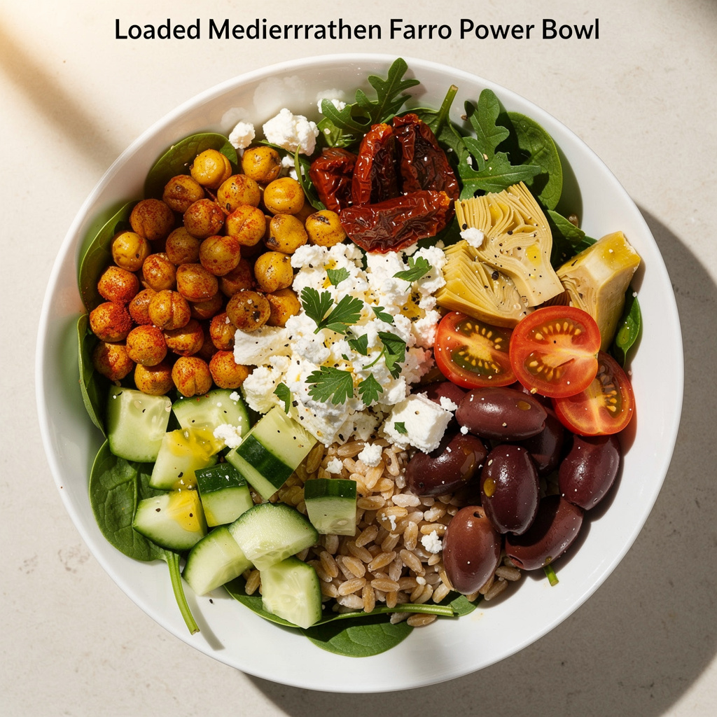 Loaded Mediterranean Farro Power Bowl