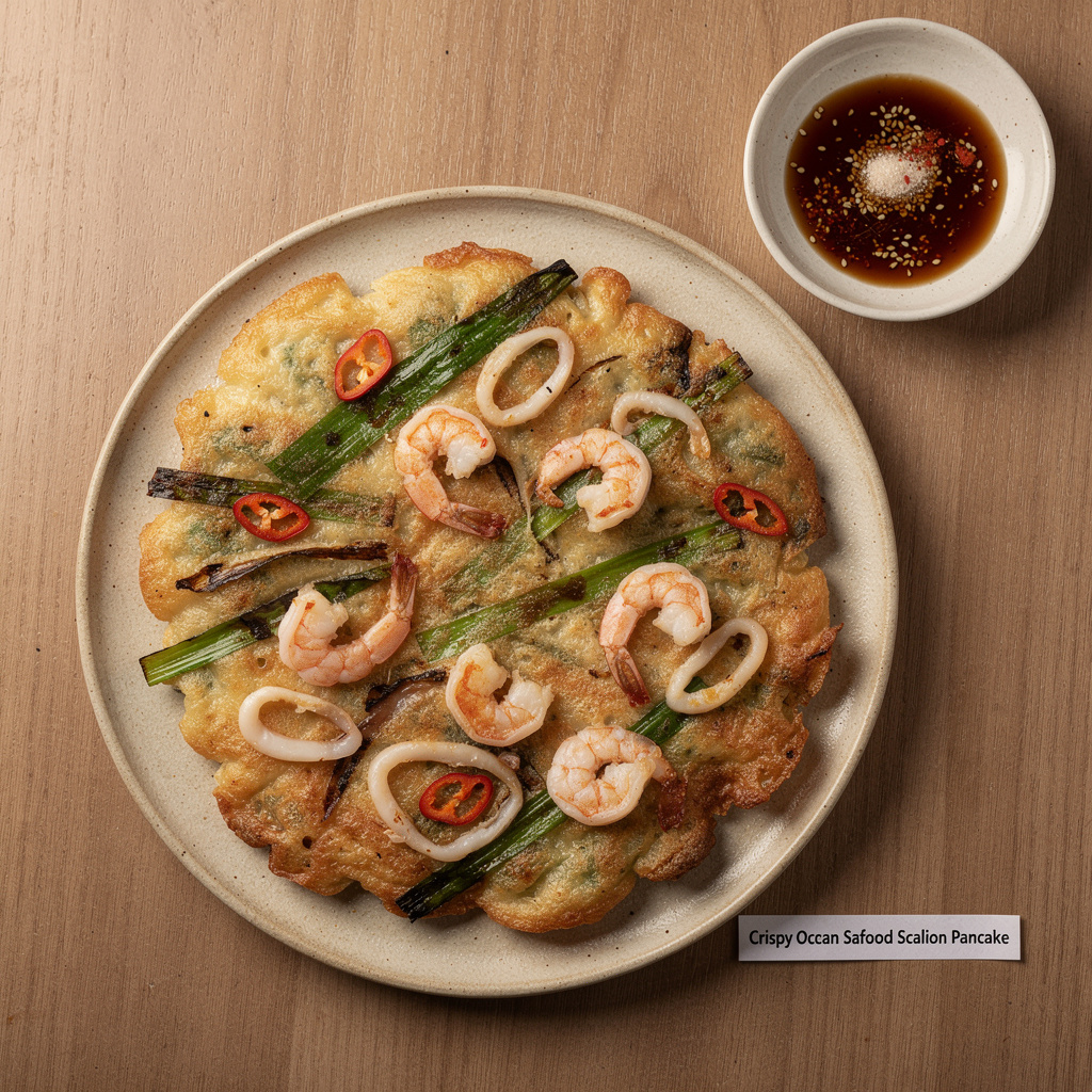 Crispy Ocean Seafood Scallion Pancake