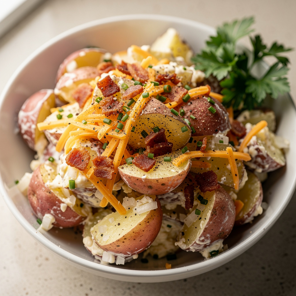Quick and Easy Baked Potato Salad