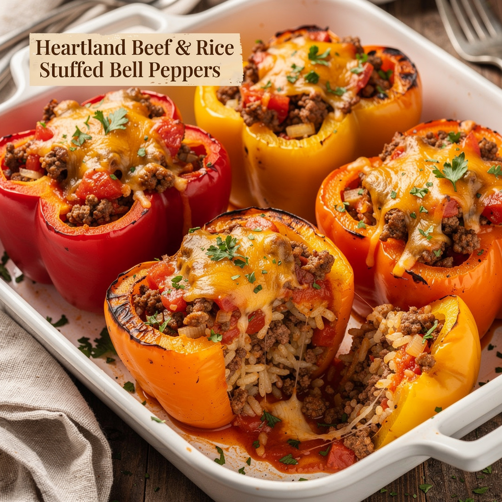 Heartland Beef & Rice Stuffed Bell Peppers
