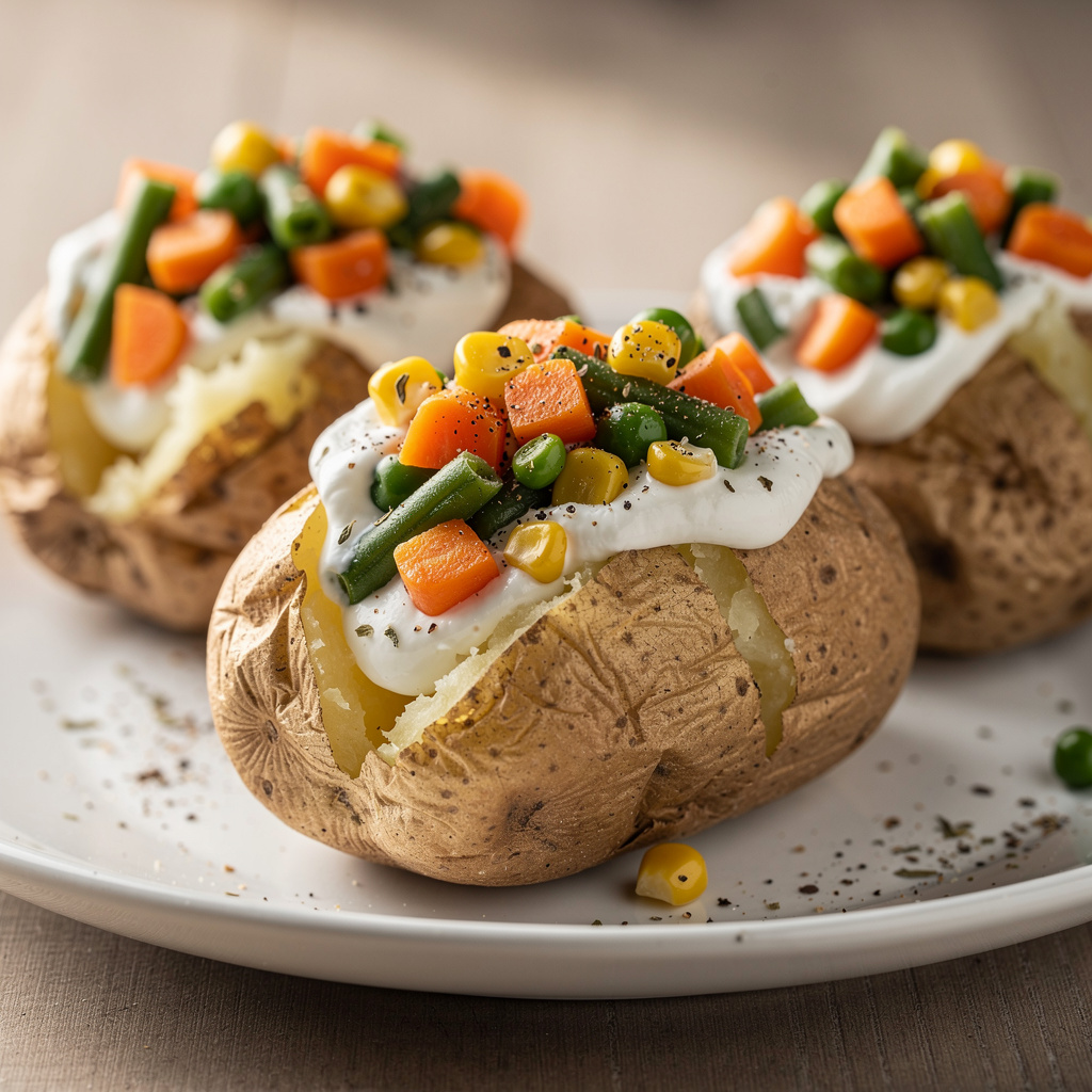 Baked Potatoes Primavera