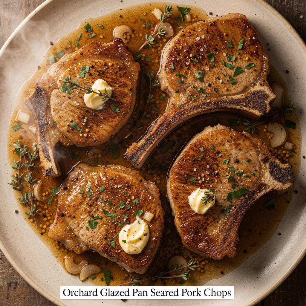 Orchard-Glazed Pan-Seared Pork Chops