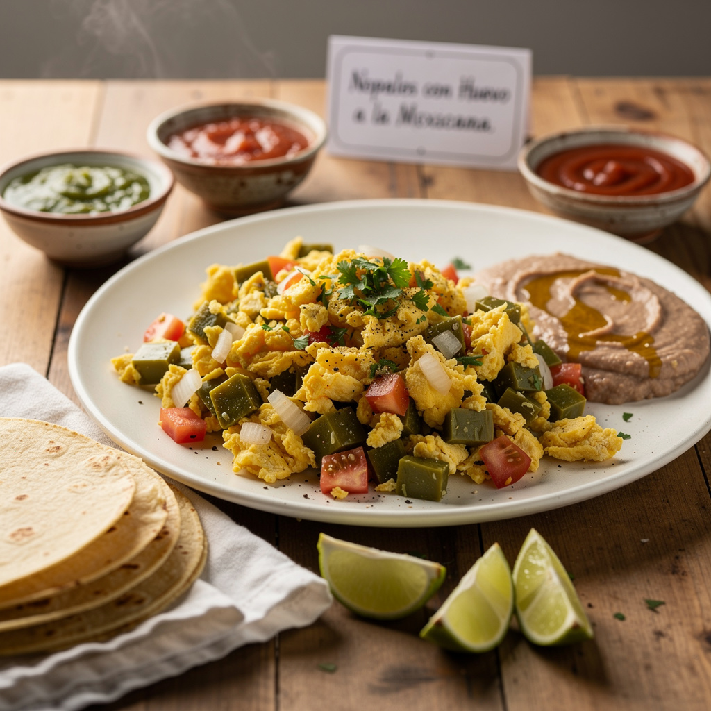 Nopales con Huevo a la Mexicana