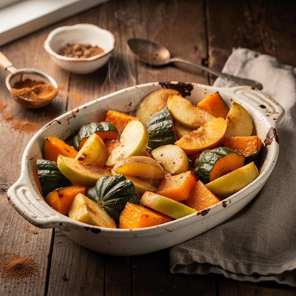 Baked Squash with Apples and Spices