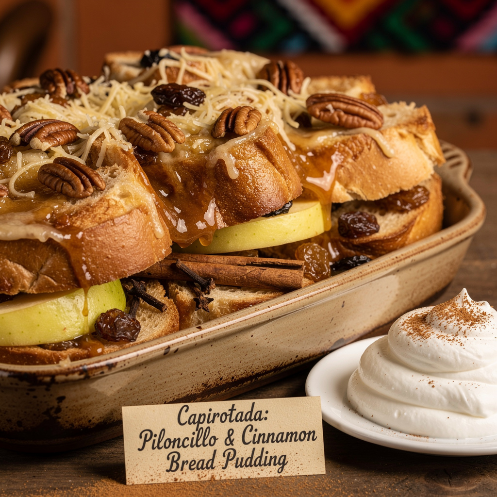 Capirotada: Piloncillo & Cinnamon Bread Pudding