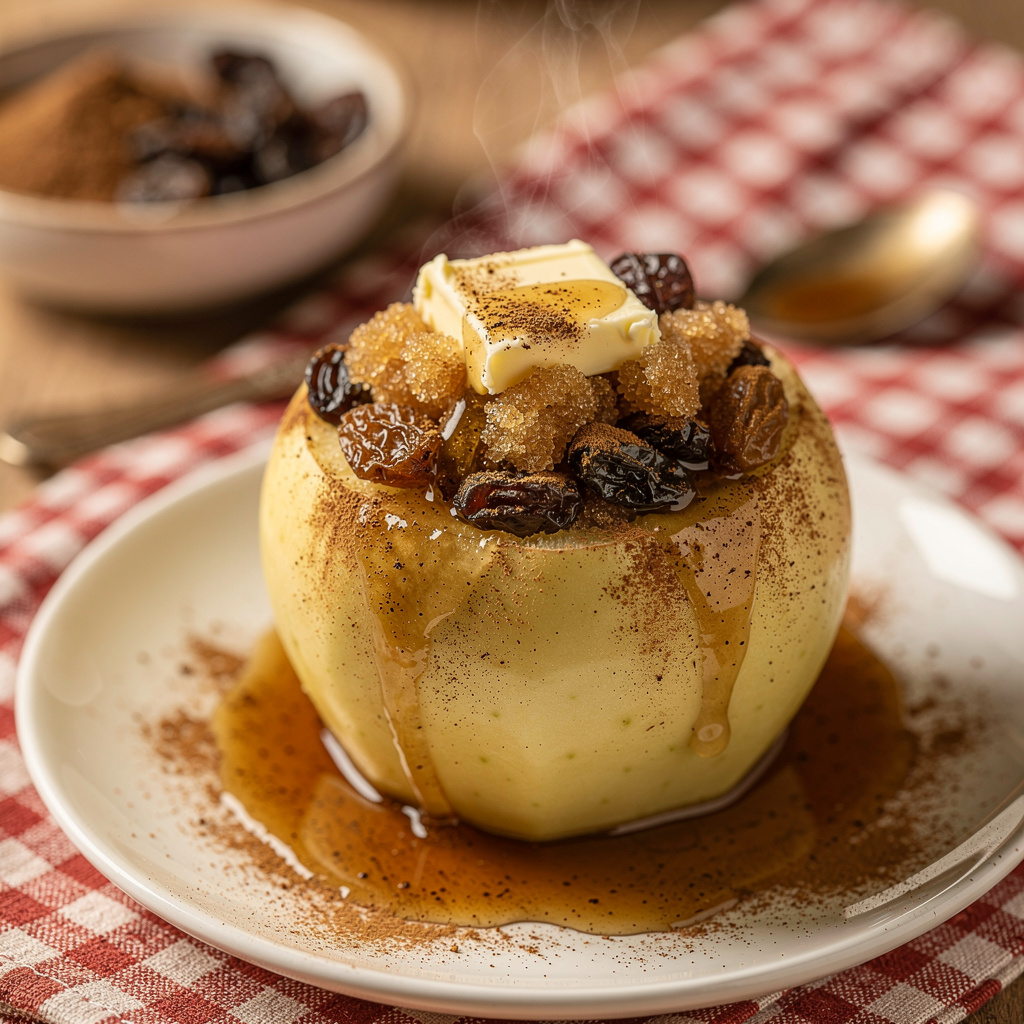 Festive Microwave Baked Apples