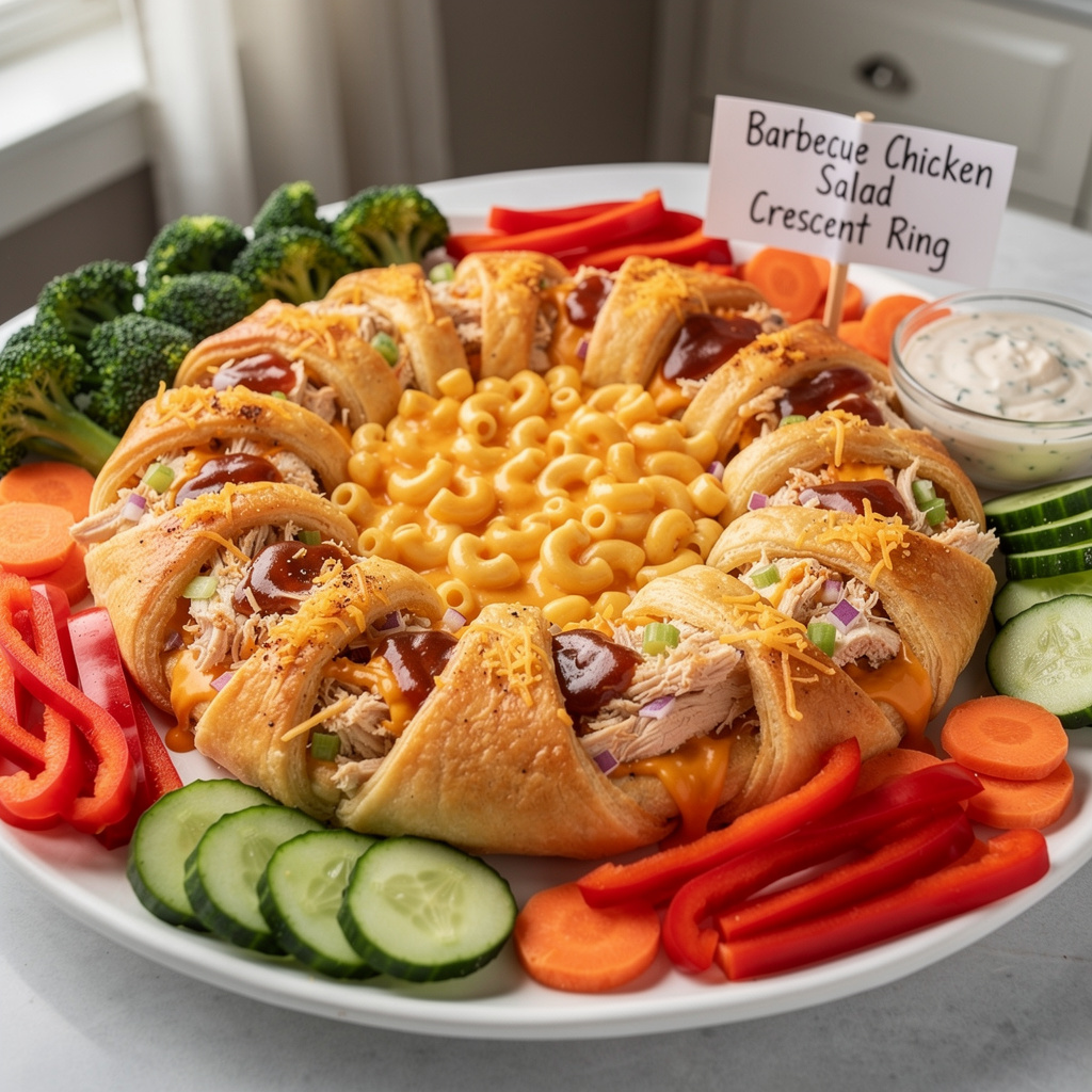 Barbecue Chicken Salad Crescent Ring