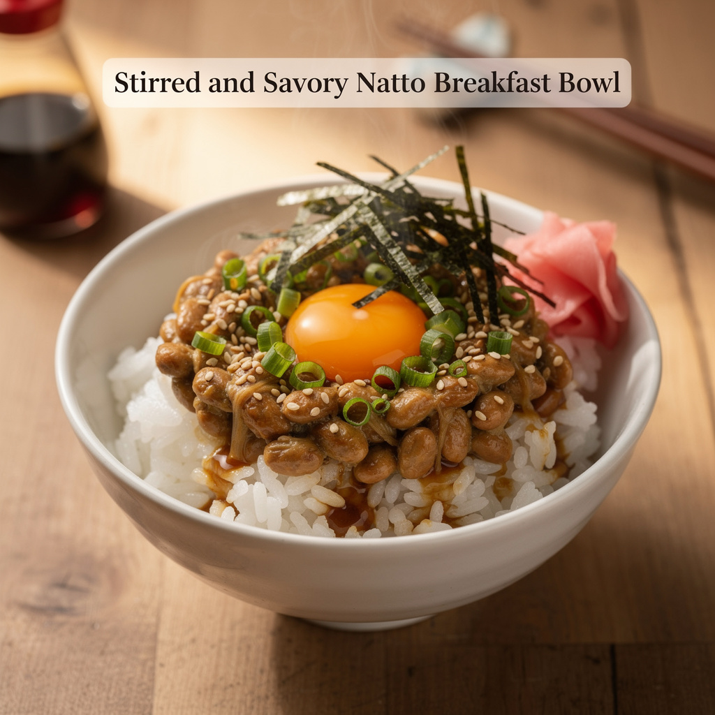 Stirred and Savory Natto Breakfast Bowl