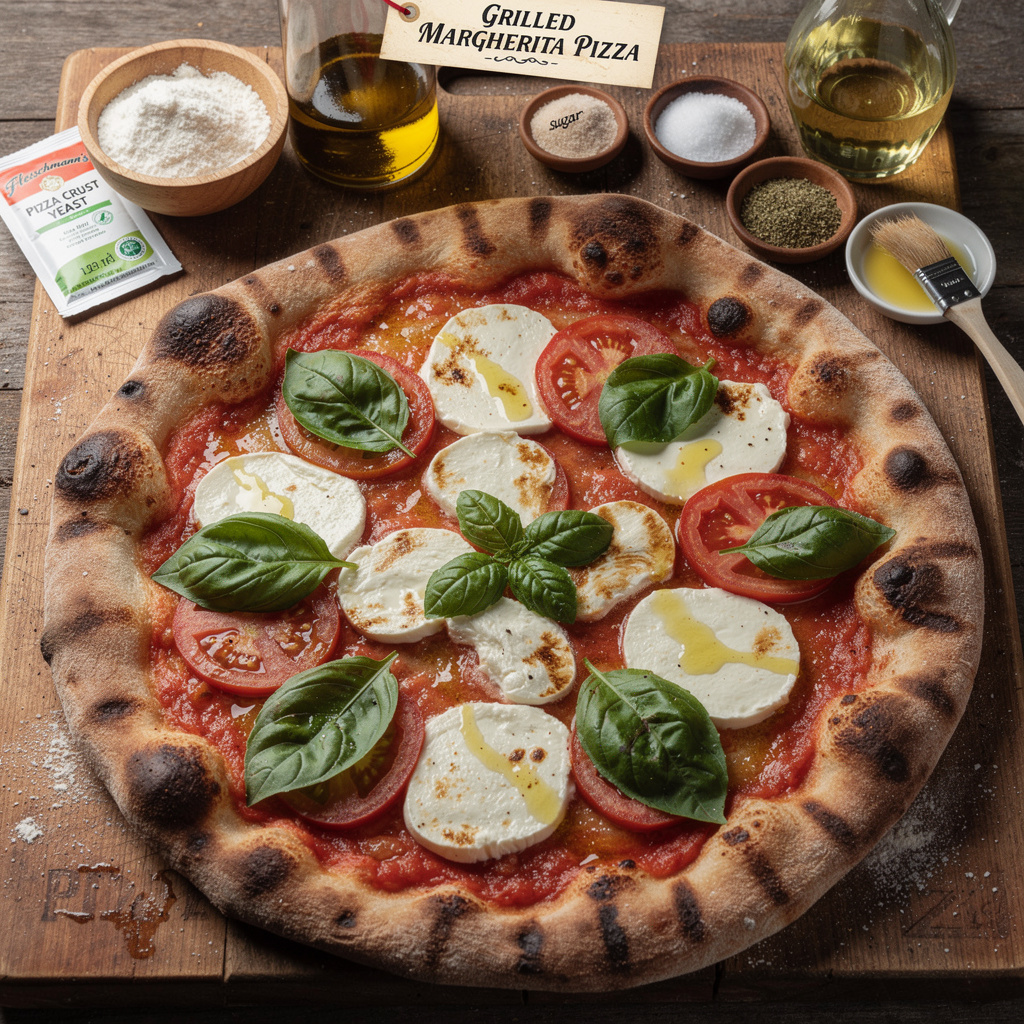 Grilled Margherita Pizza