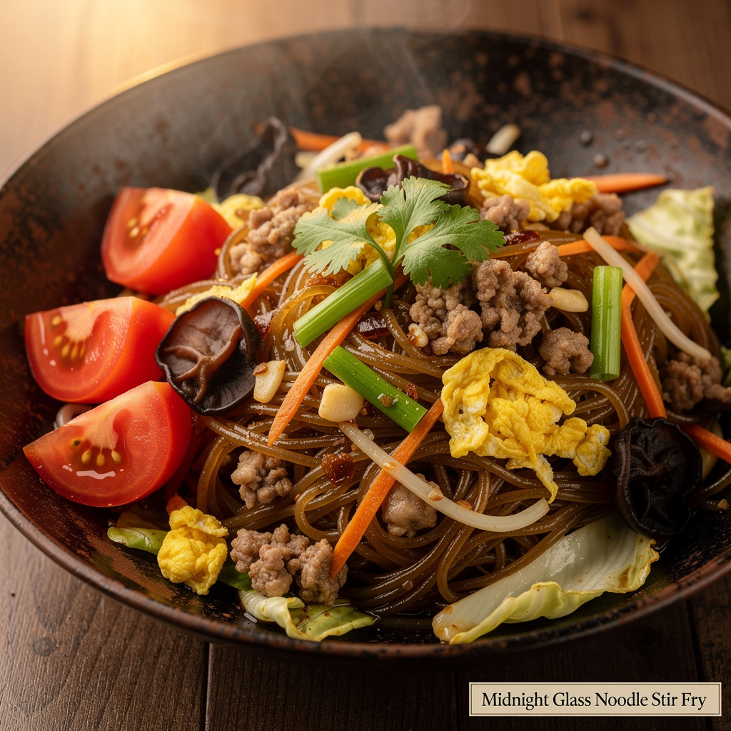 Midnight Glass Noodle Stir-Fry