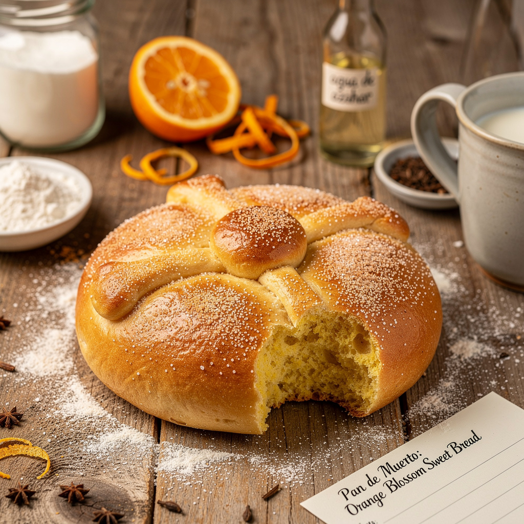 Pan de Muerto: Orange Blossom Sweet Bread