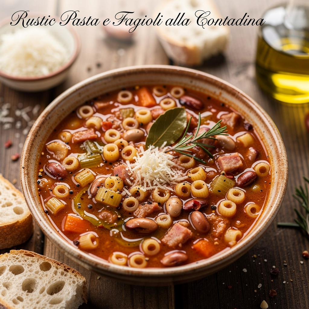 Pasta alla Contadina (Peasant-Style Pasta e Fagioli)