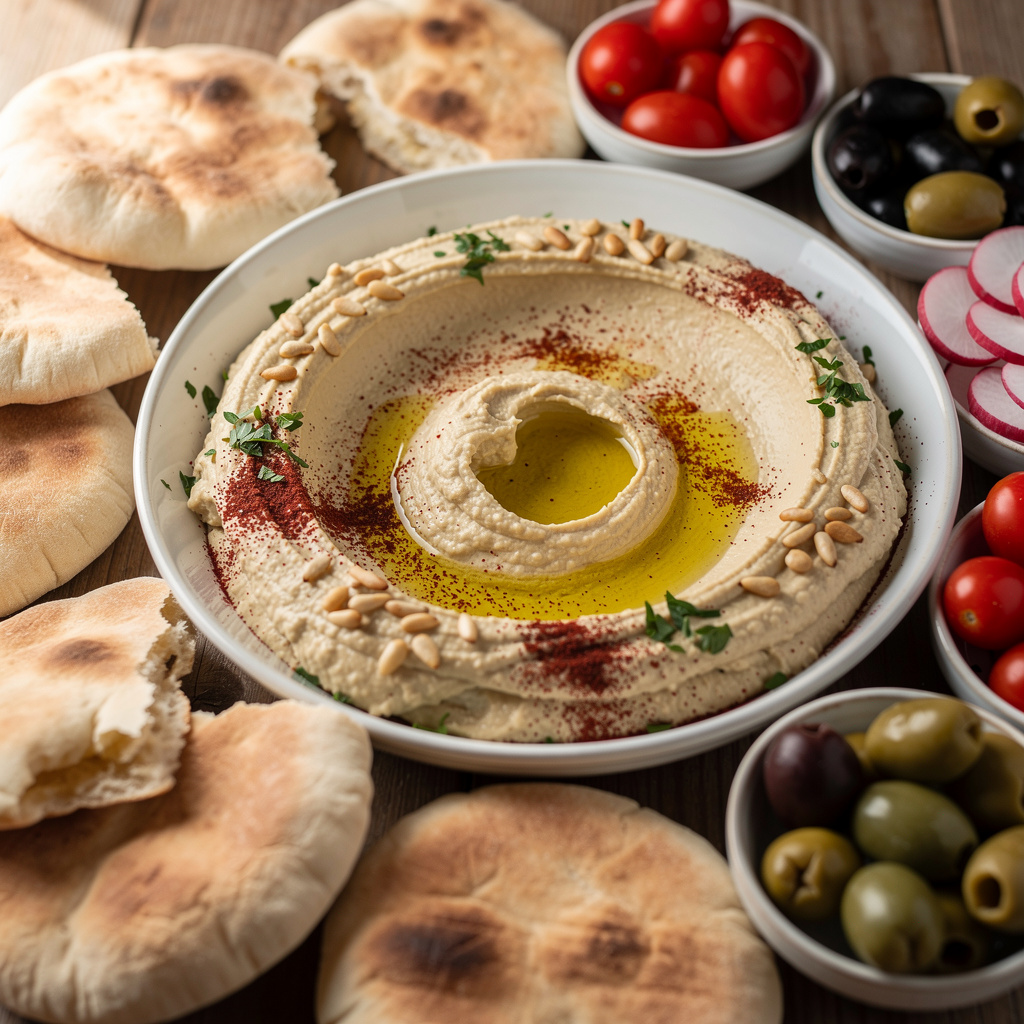 Silky Smooth Hummus with Warm Pillowy Pita