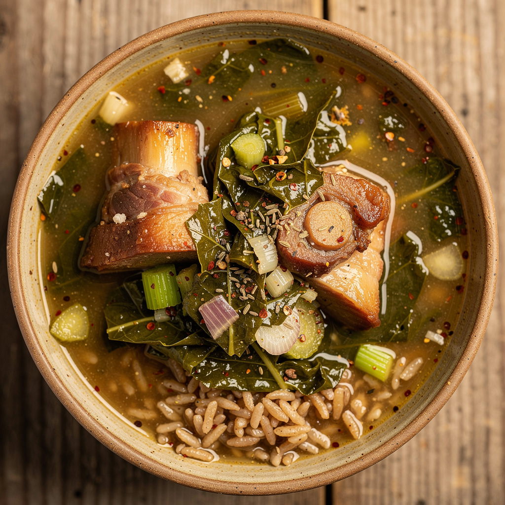 Collard Green Gumbo with Ham Hock