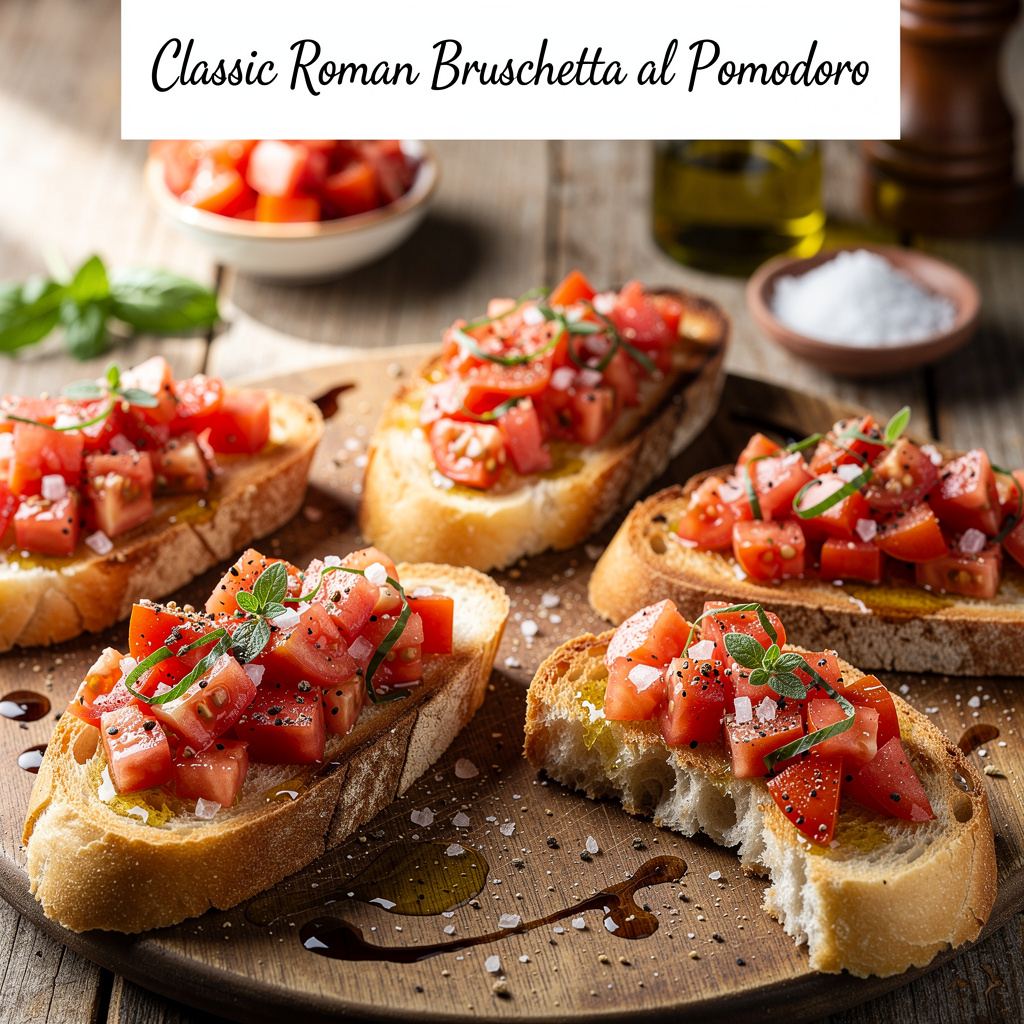 Classic Roman Bruschetta al Pomodoro