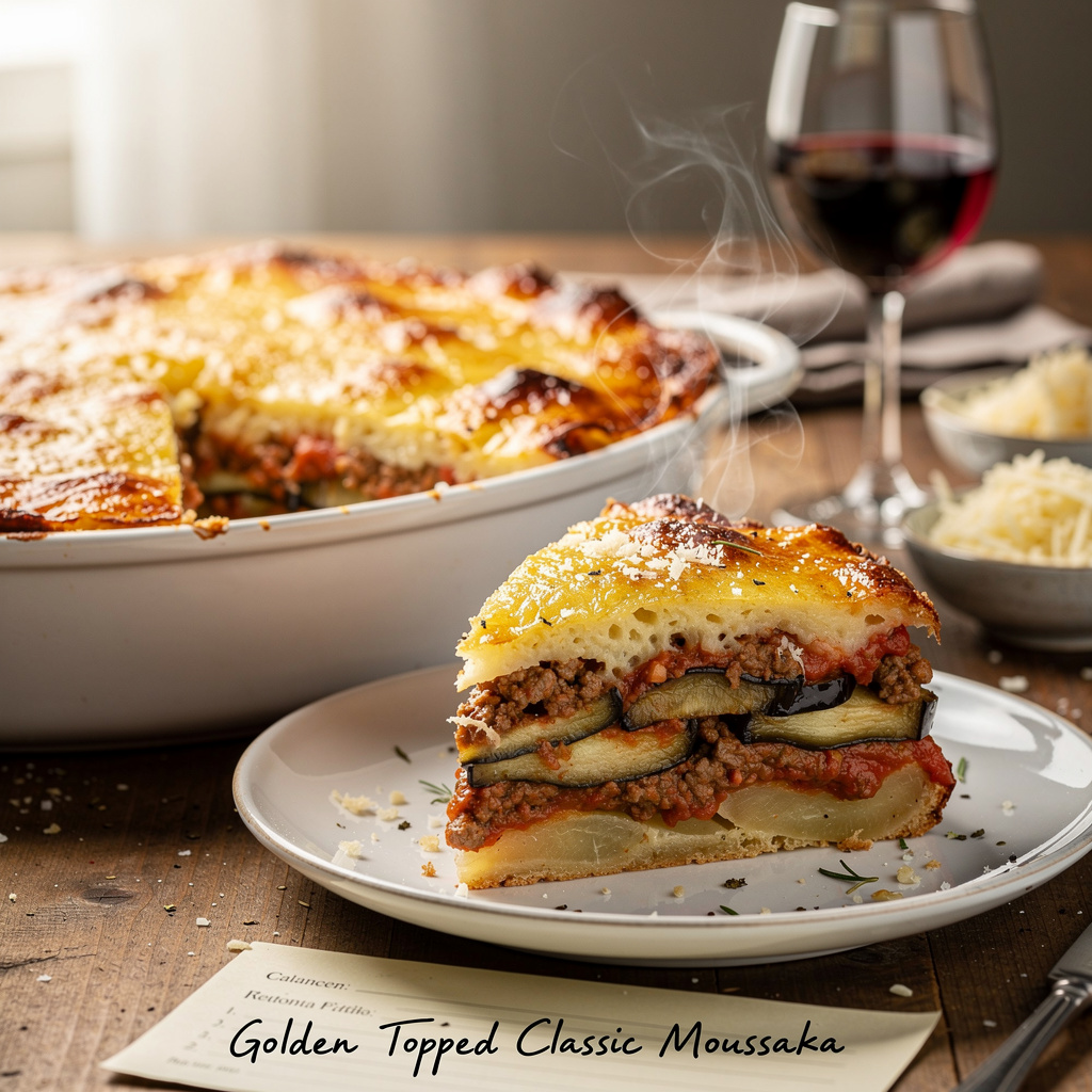 Golden-Topped Classic Moussaka