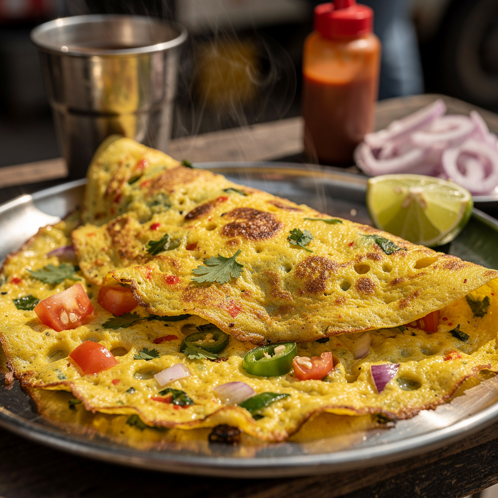 Street-Side Indian Masala Omelette
