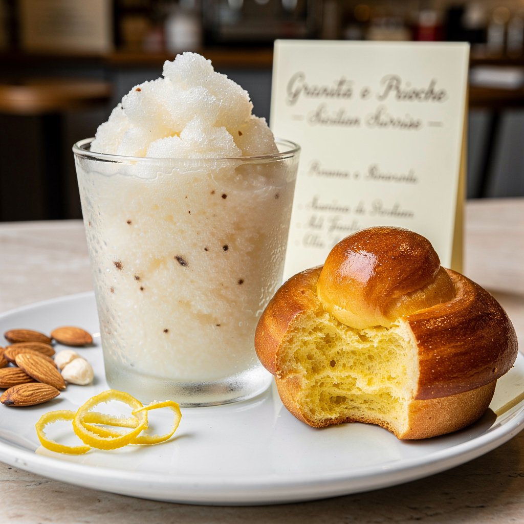 Sicilian Sunrise Granita e Brioche