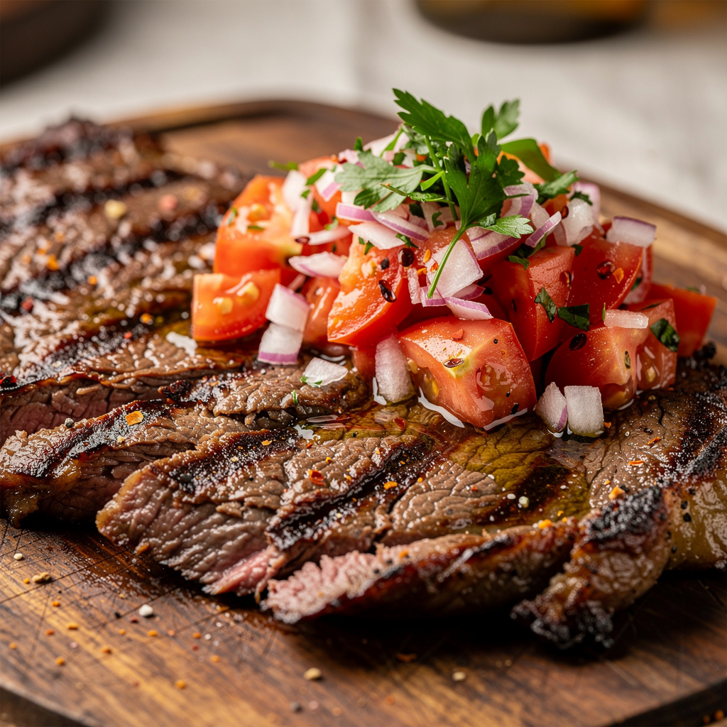 Argentinean Grilled Steak with Salsa Criolla