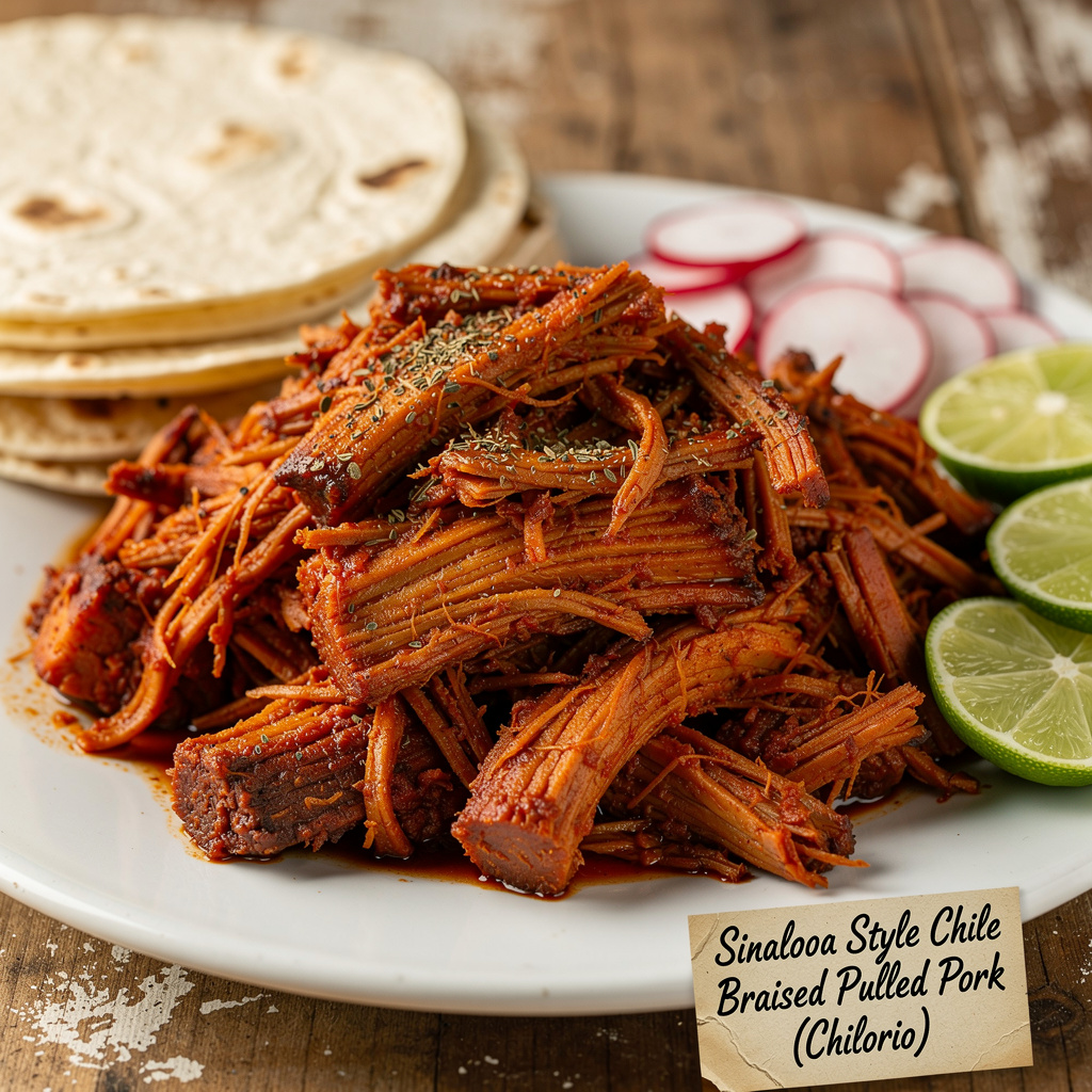 Sinaloa-Style Chile-Braised Pulled Pork (Chilorio)