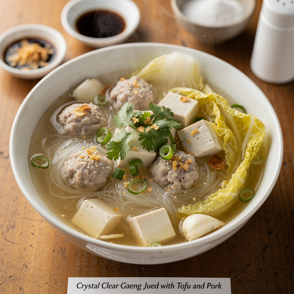 Crystal Clear Gaeng Jued with Tofu and Pork