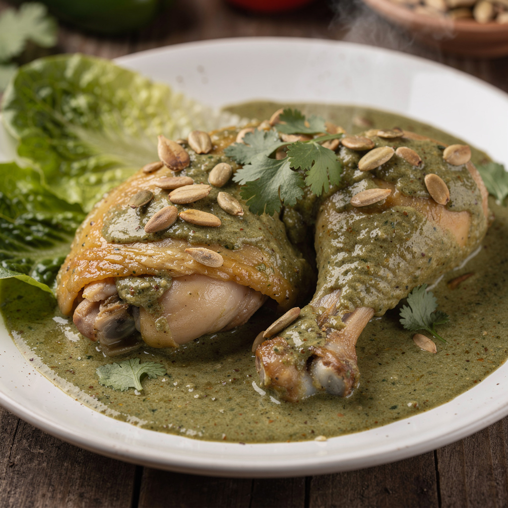 Pollo en Pipián Verde — Chicken in Pumpkin Seed Mole