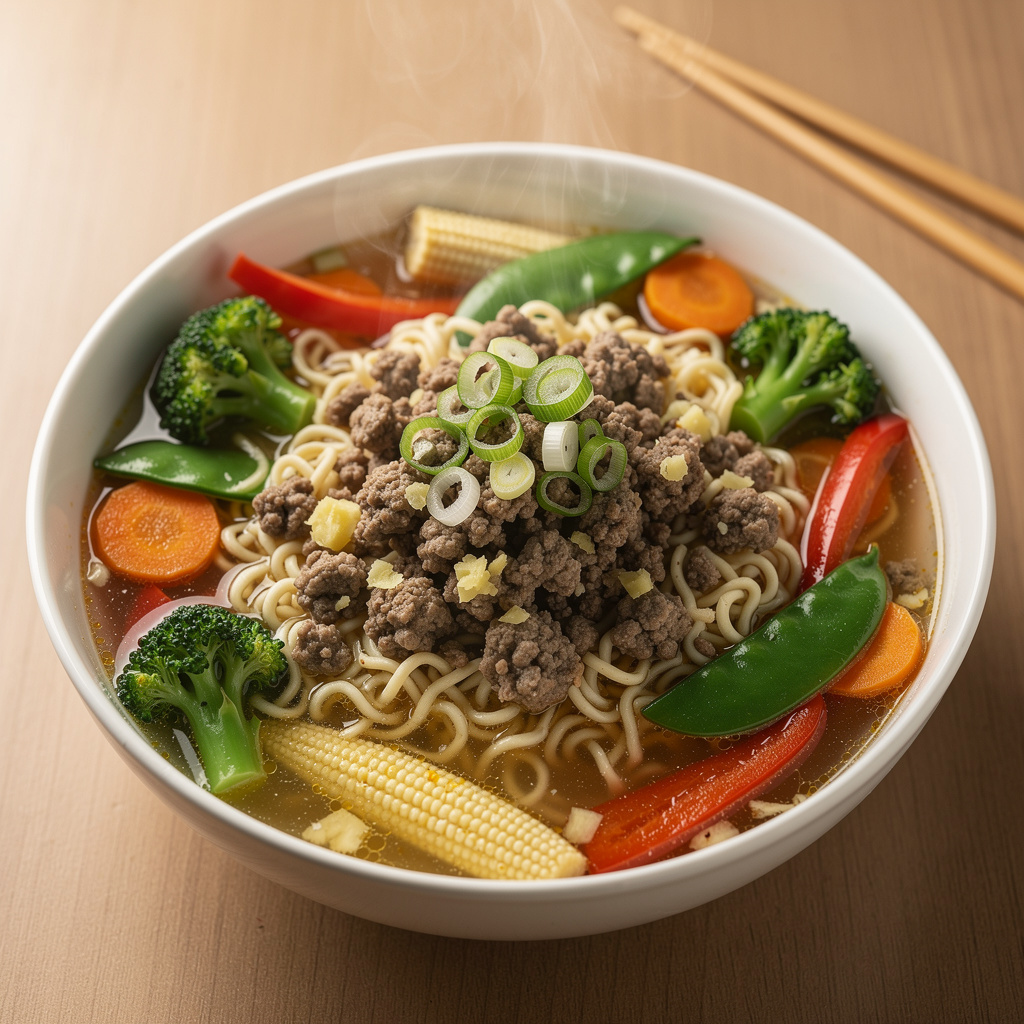 Garlic Ginger Ramen with Beef