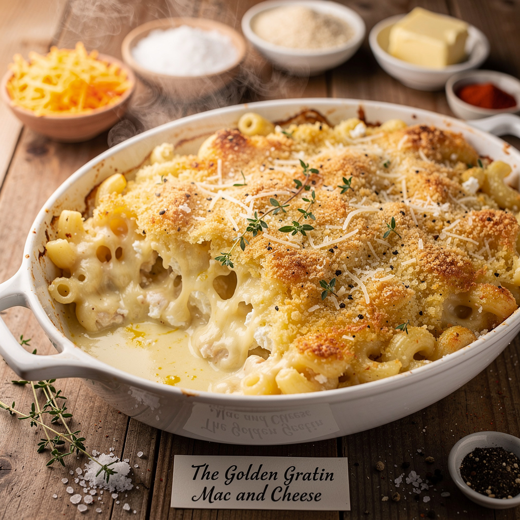 The Golden Gratin Mac and Cheese