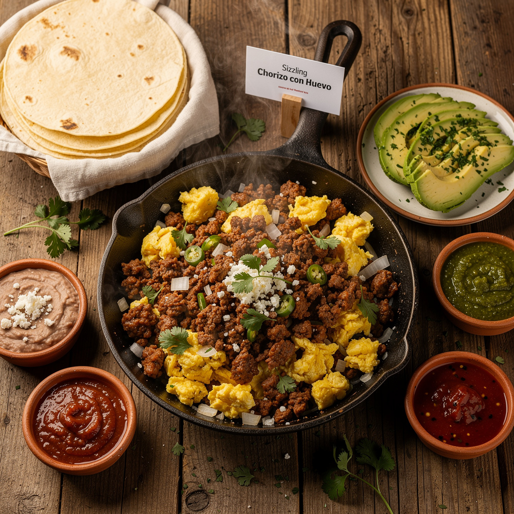 Sizzling Chorizo con Huevo