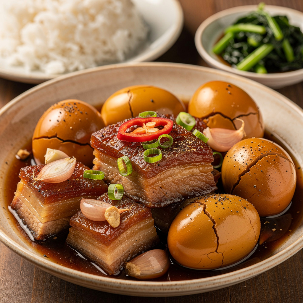 Slow-Simmered Caramel Pork Belly and Eggs (Thit Kho)