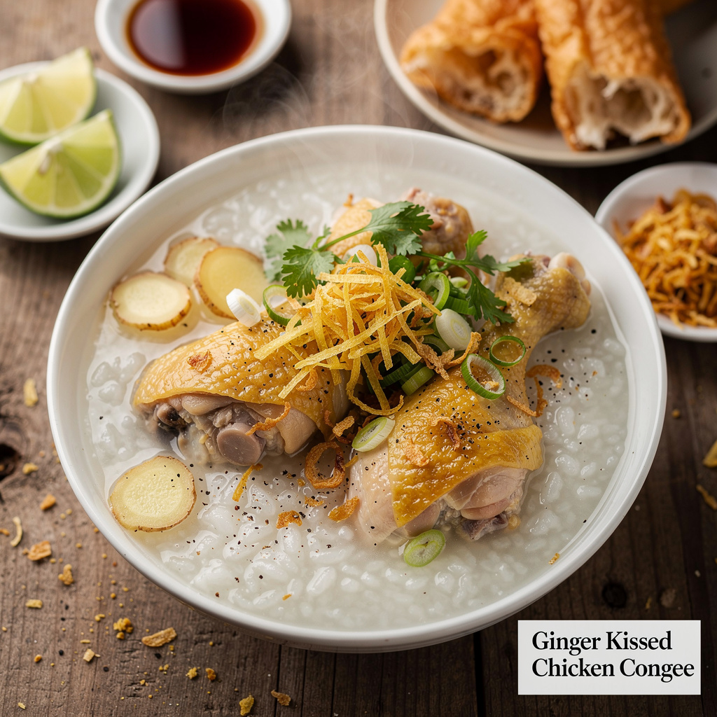 Ginger-Kissed Chicken Congee