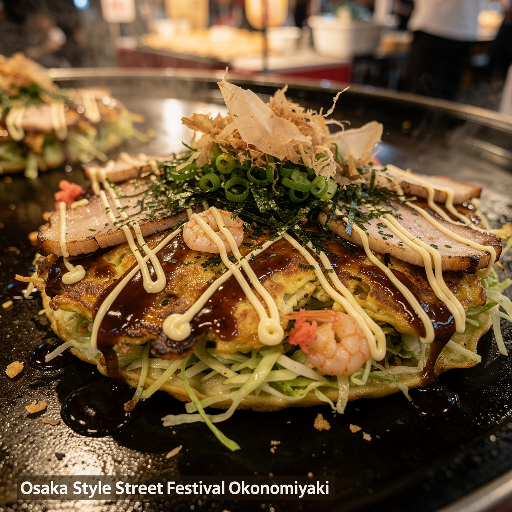 Osaka-Style Street Festival Okonomiyaki