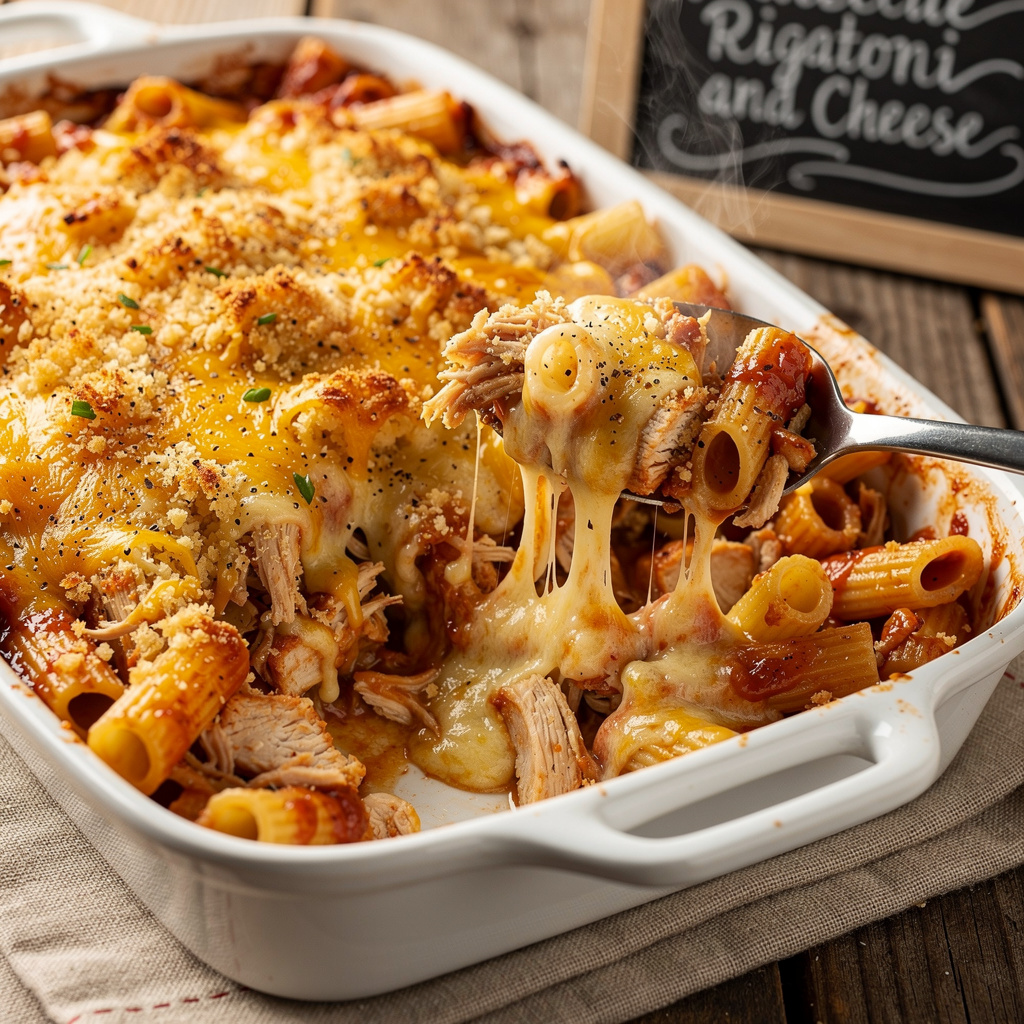 Barbecue Chicken Rigatoni and Cheese