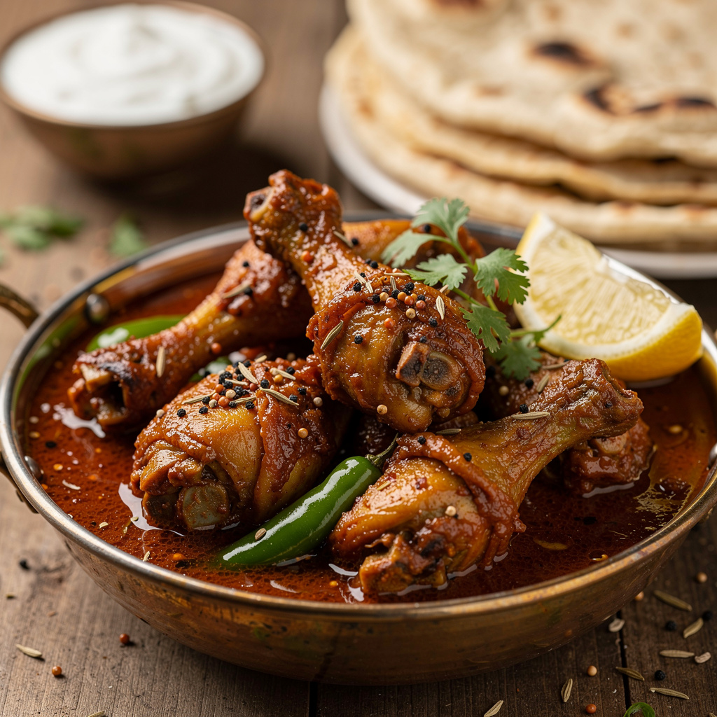 Tangy Achari Chicken with Pickling Spices