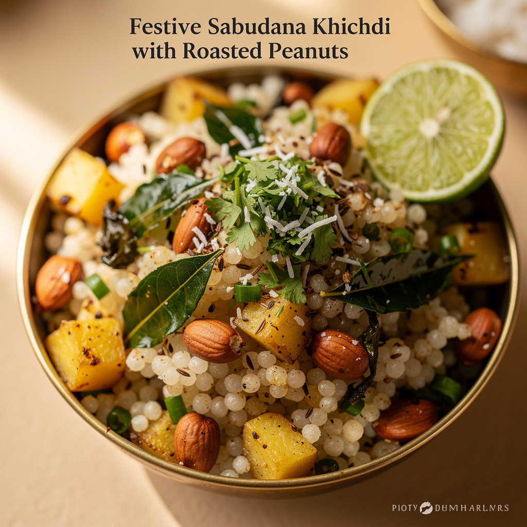 Festive Sabudana Khichdi with Roasted Peanuts