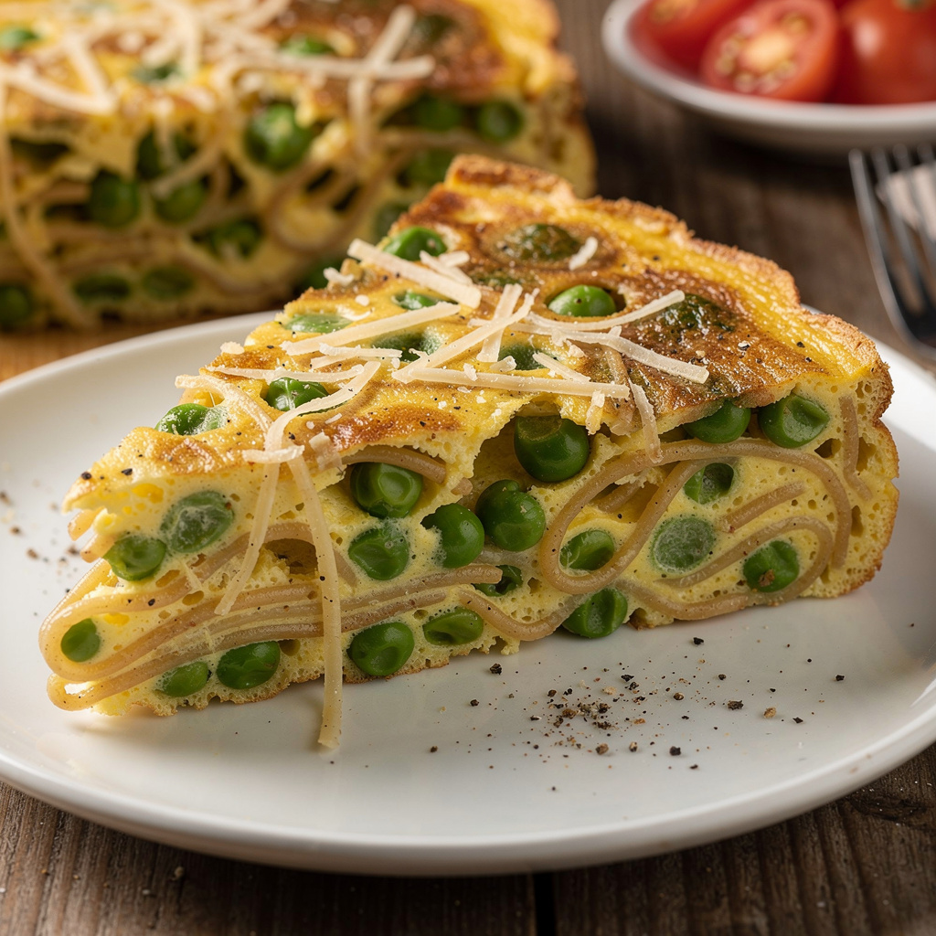 Pasta Frittata with Peas