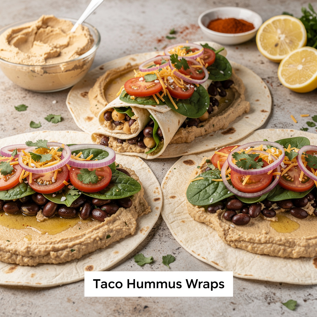 Taco Hummus Wraps
