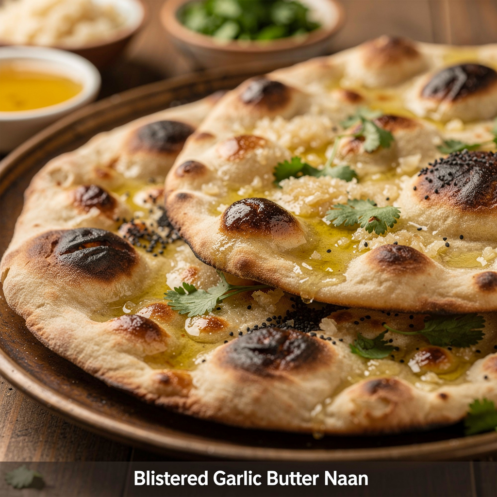 Blistered Garlic Butter Naan