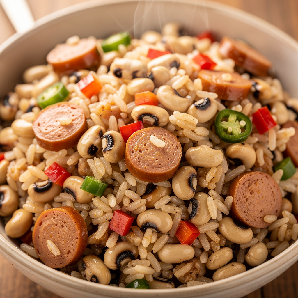 Hoppin' John (Sausage, Black-Eyed Peas, and Rice)