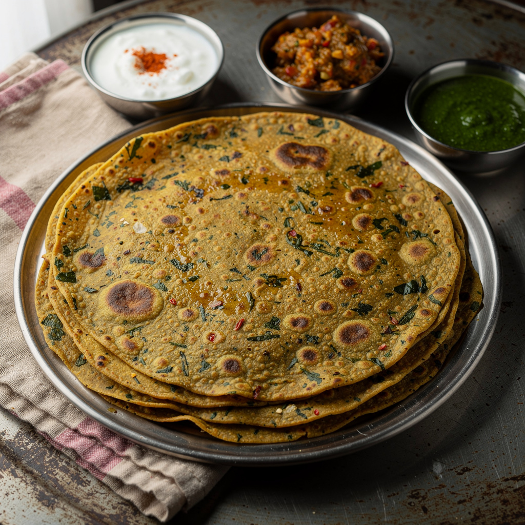 Spiced Gujarati Fenugreek Flatbreads