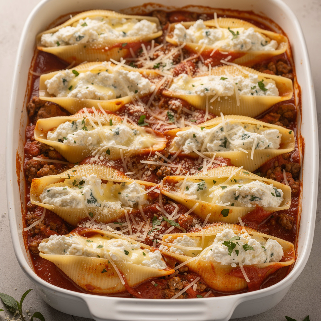 Easy Stuffed Shells with Cottage Cheese